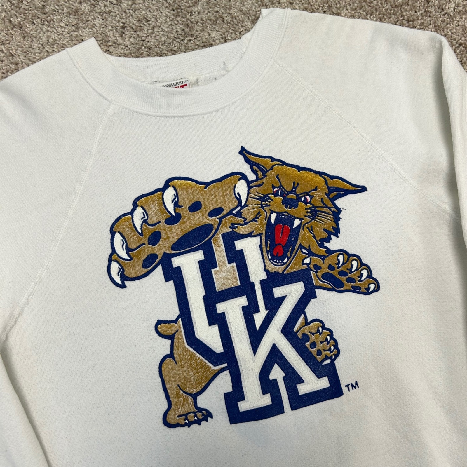 Vintage Kentucky Wildcats Uk Crewneck Sweatshirt Size Large Made In Usa College